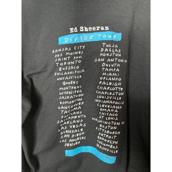 Ed Sheeran Divide Tour Unisex Hoodie Medium - Picture 5 of 5
